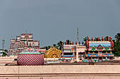 The great Chola temples of Tamil Nadu - The Sri Ranganatha Temple of Srirangam. Views from the roof of the mandapa. 